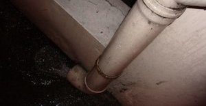 Water Damage And Mold Growth Due To Faulty Downspout